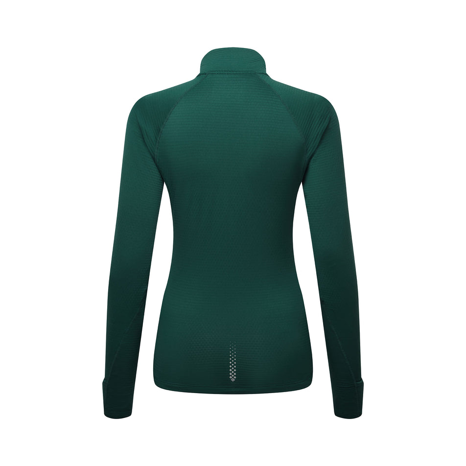 Back view of the Ronhill Women's Tech Winter 1/2 Zip in the Seaweed/Iris colourway. (8747564925090)