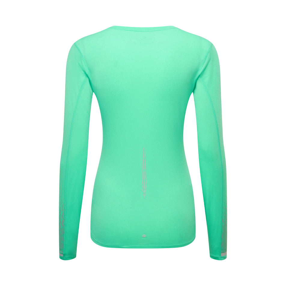 Back view of the Ronhill Women's Tech Reflect L/S Tee in the Florida Marl/Reflect colourway. (8747546378402)