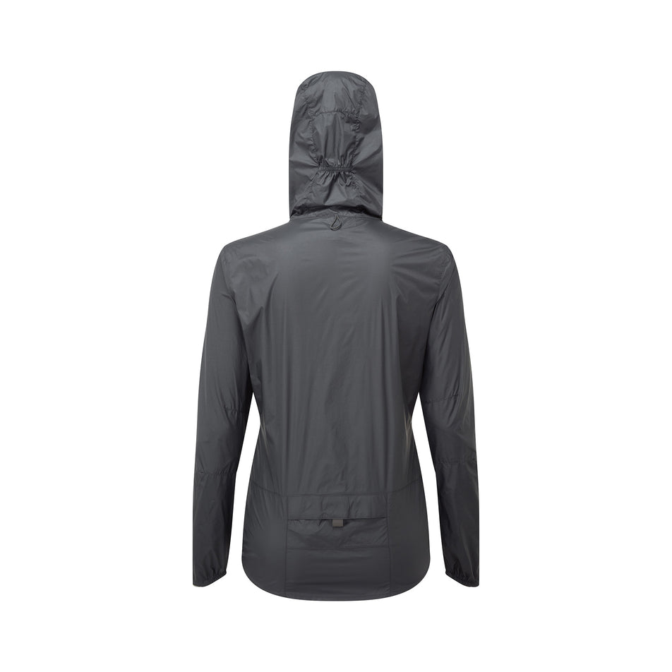 Back view of the Ronhill Women's Tech All-Terrain Jacket in the All Black colourway. (8563593511074)