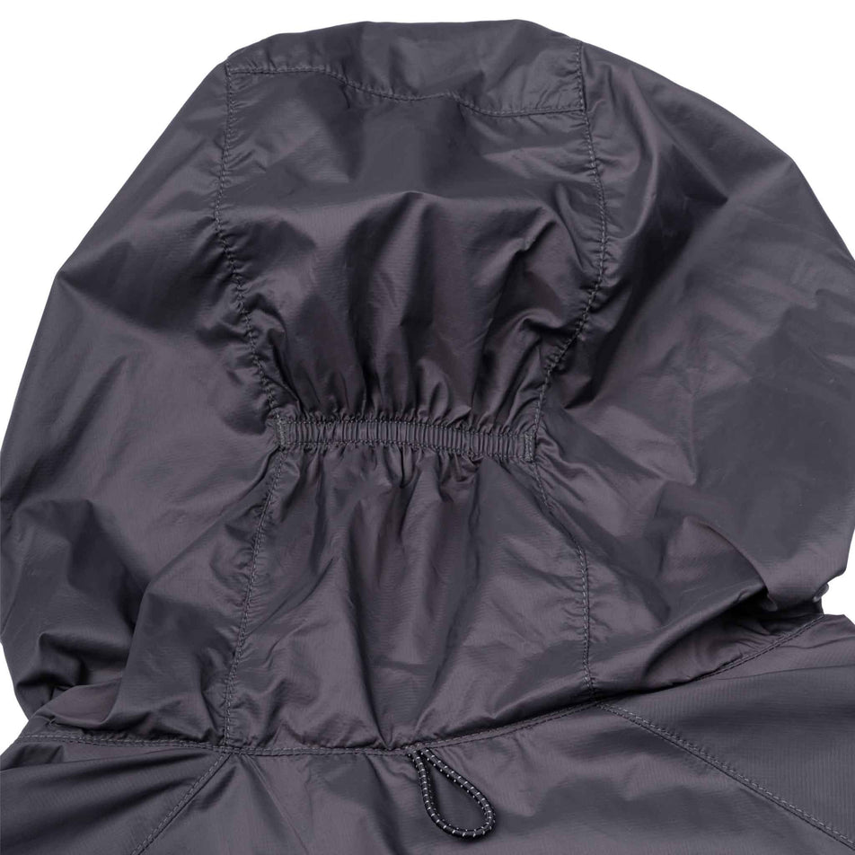 The hood of the Ronhill Men's Tech All-Terrain Jacket in the Oxide/Ronhill Red colourway.