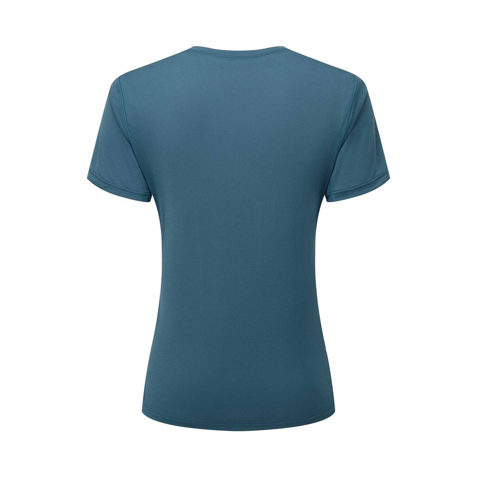 Back view of the Ronhill Women's Tech S/S Tee in the Mallard/Meadow colourway. (8564967964834)