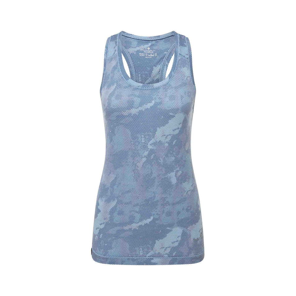 Front view of the Ronhill Women's Tech Golden Hour Vest inTidal Watercolour colourway. (8583469039778)