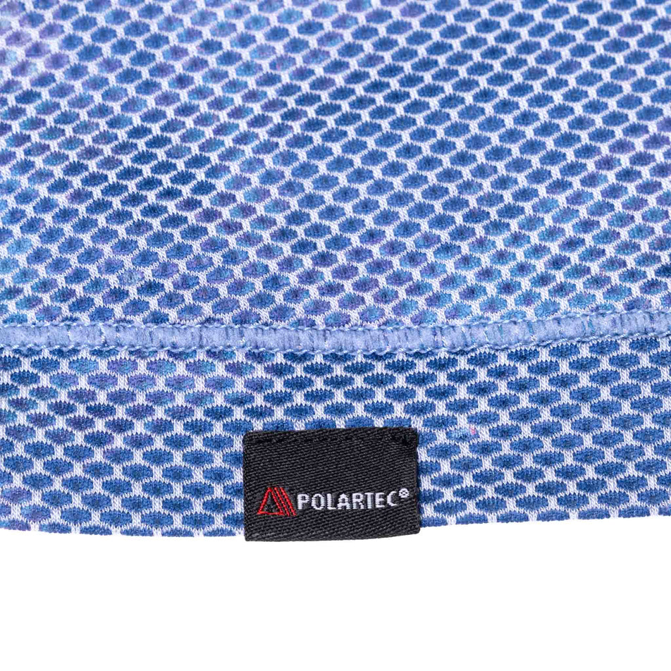 The Polartech label on the Ronhill Women's Tech Golden Hour Vest inTidal Watercolour colourway. (8583469039778)