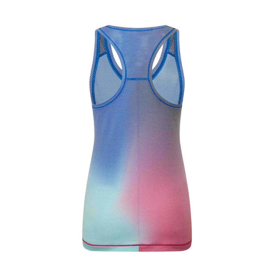 Back view of the Ronhill Women's Tech Golden Hour Vest in the Exuberance Merge colourway.
