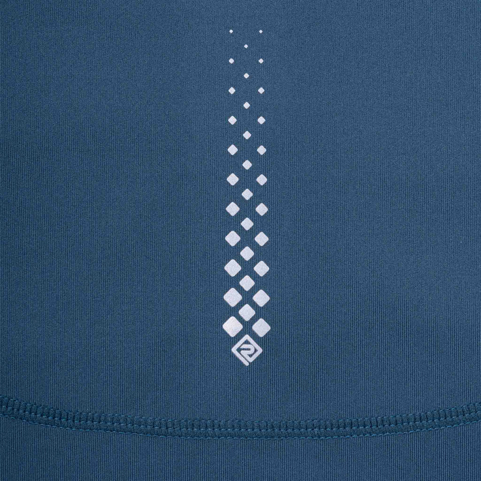 Close-up the reflective details on the Ronhill Women's Tech Contour Jacket in the Evening Haze colourway.