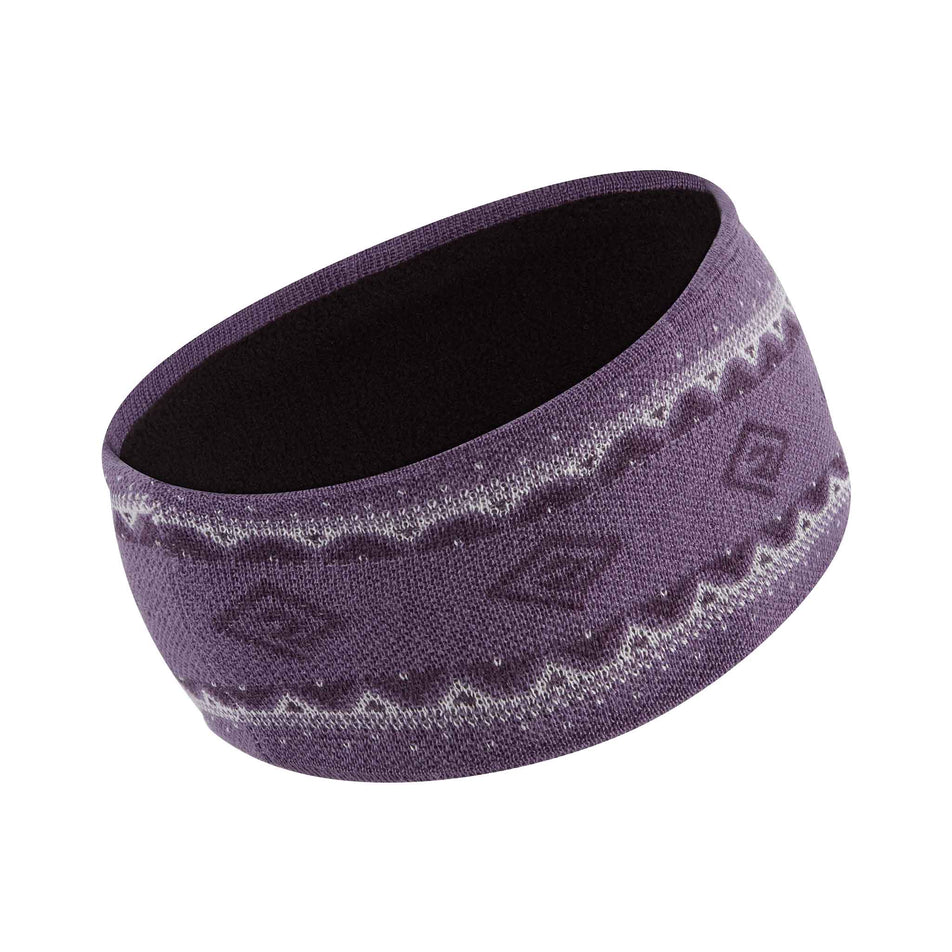 Back view of the Ronhill Unisex Winter Headband in the Dark Iris/White colourway. (8749217087650)