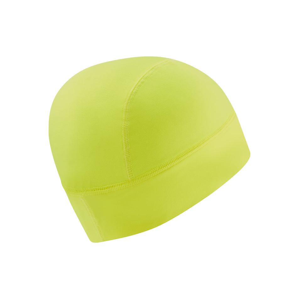 Back view of the Ronhill Unisex Classic Beanie in the Fluo Yellow colourway. (8749280133282)