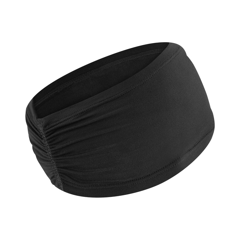 Back view of the Ronhill Unisex All-Terrain Headband in the All Black colourway. (8749302612130)