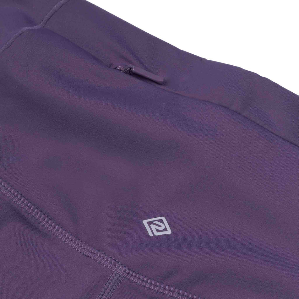 The back zip pocket on the Ronhill Women's Tech Contour Tight in the Noir Iris colourway.