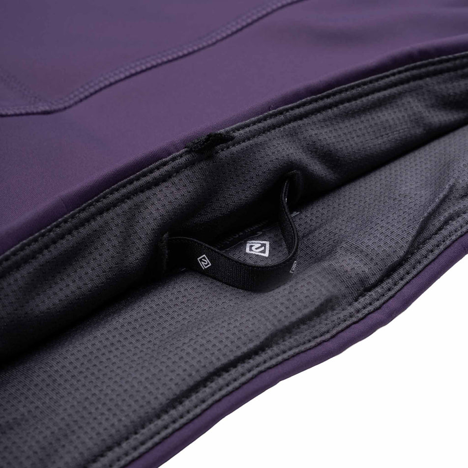 The drawcrod on the Ronhill Women's Tech Contour Tight in the Noir Iris colourway.