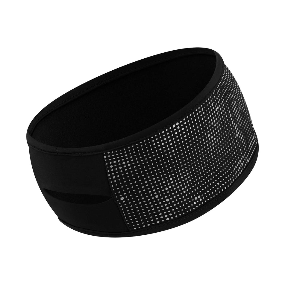 Back view of the Ronhill Unisex Reflect Headband in the Black/Reflect colourway.