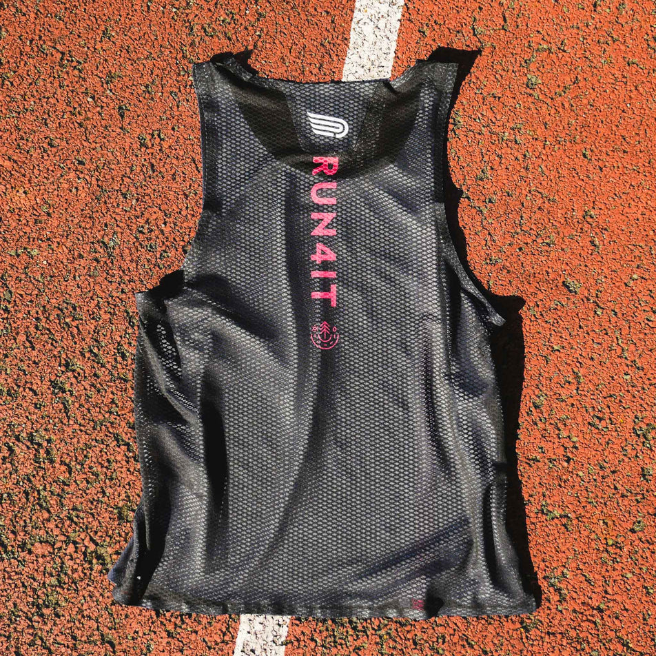 Back view of the Pressio Run4It Run Club Men's Elite Singlet. (8489124266146)