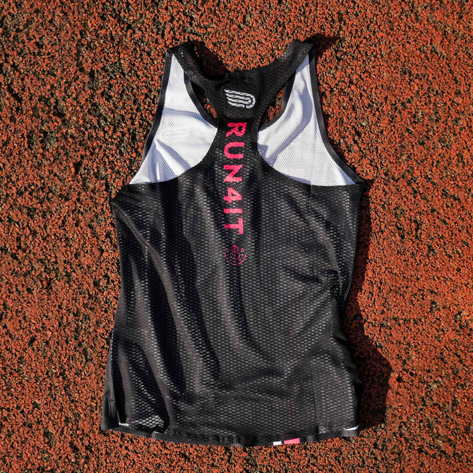 Back view of the Pressio Run4It Run Club Women's Elite Singlet. (8489118728354)