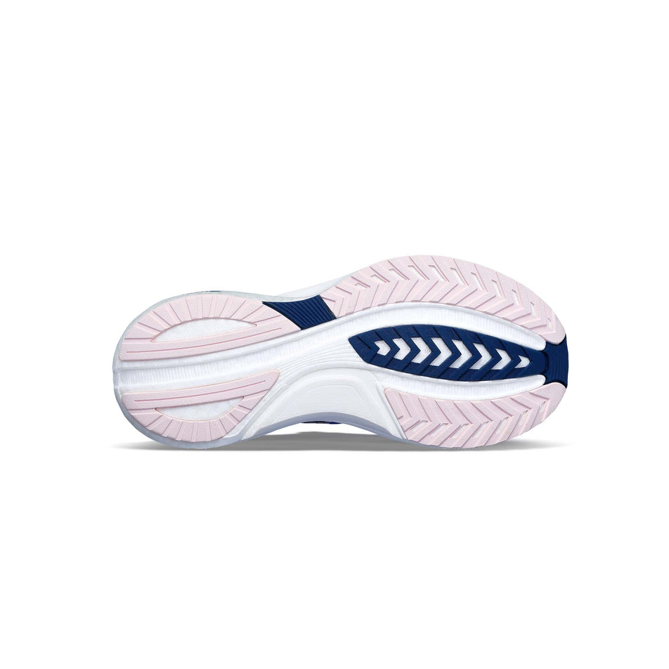 Outsole of the right shoe from a pair of Saucony Women's Tempus Running Shoes in the Navy/Orchid colourway (8153520930978)
