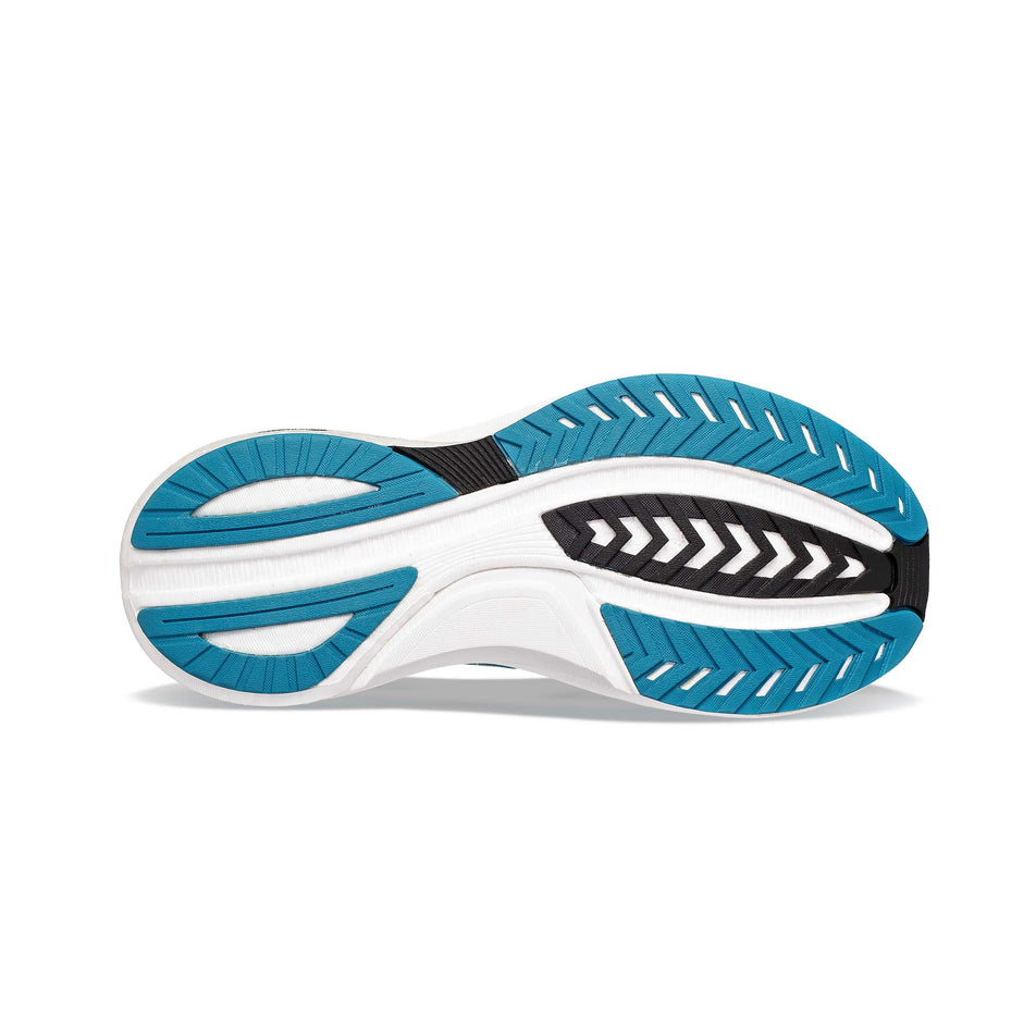Outsole of the right shoe from a pair of Saucony Women's Tempus Road Running Shoes in the Glacier/Ink colourway (7996817965218)
