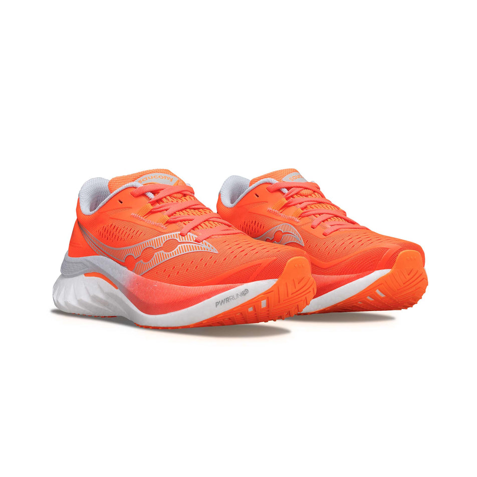 A pair of Saucony Women's Endorphin Speed 4 Running Shoes in the Vizired colourway (8164423237794)
