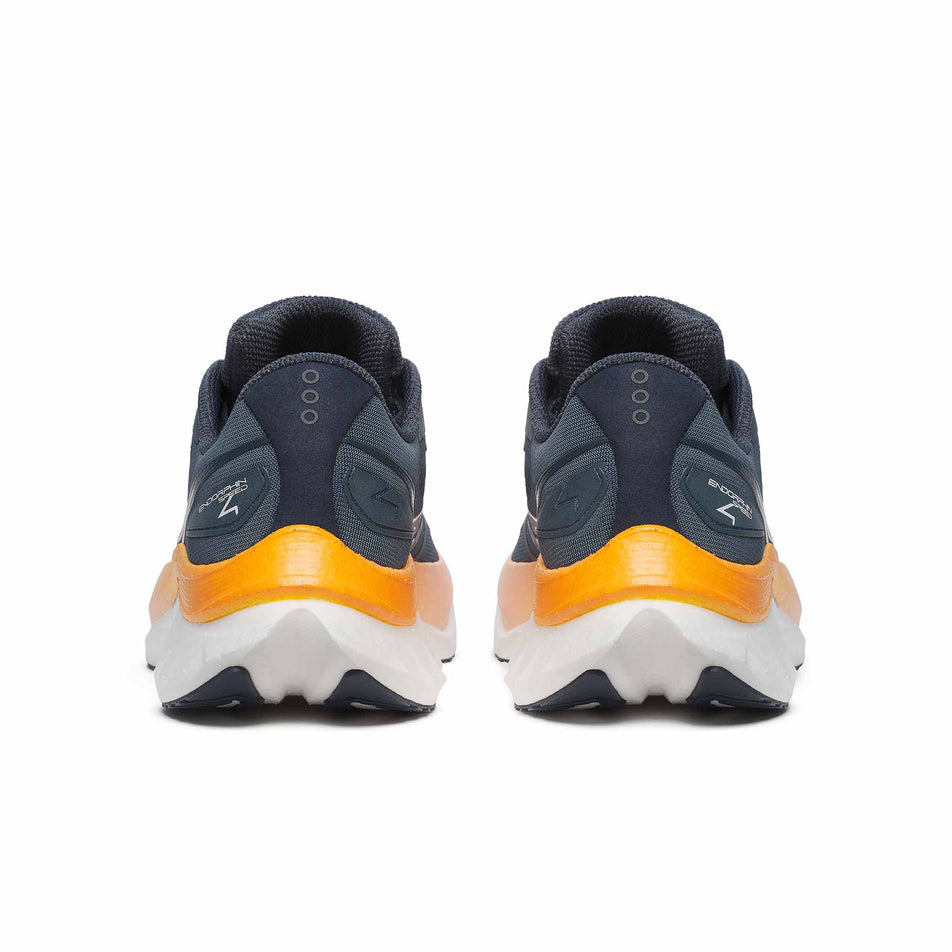 The back of a pair of Saucony Women's Endorphin Speed 4 Running Shoes in the Dusk/Peel colourway (8401861542050)