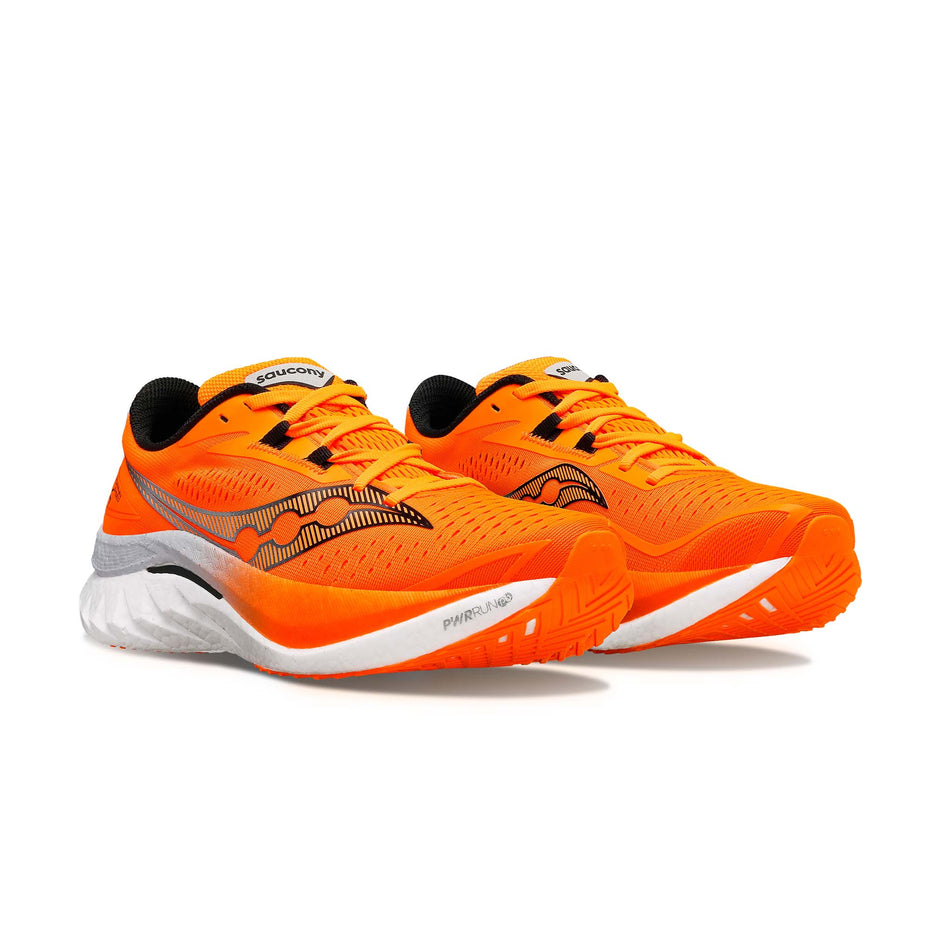 A pair of Saucony Men's Endorphin Speed 4 Running Shoes in the Viziorange colourway (8164398104738)