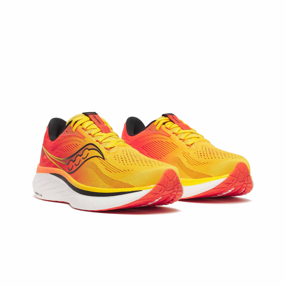A pair of Saucony Men's Ride 18 Running Shoes in the Pollen/Pepper colourway. (8561712038050)