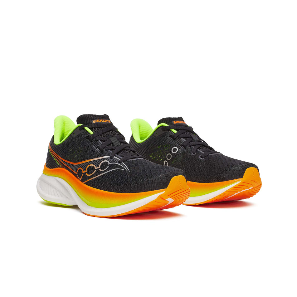 A pair of Saucony Men's Endorphin Speed 5 Running Shoes in the Black/VO2 colourway. (8654199095458)
