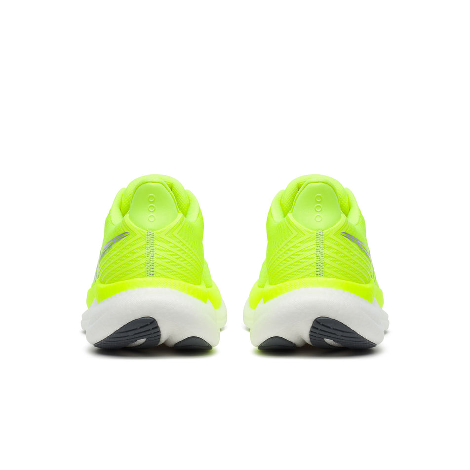 The back of a pair of Saucony Men's Triumph 23 Running Shoes in the Citron colourway. (8654247755938)