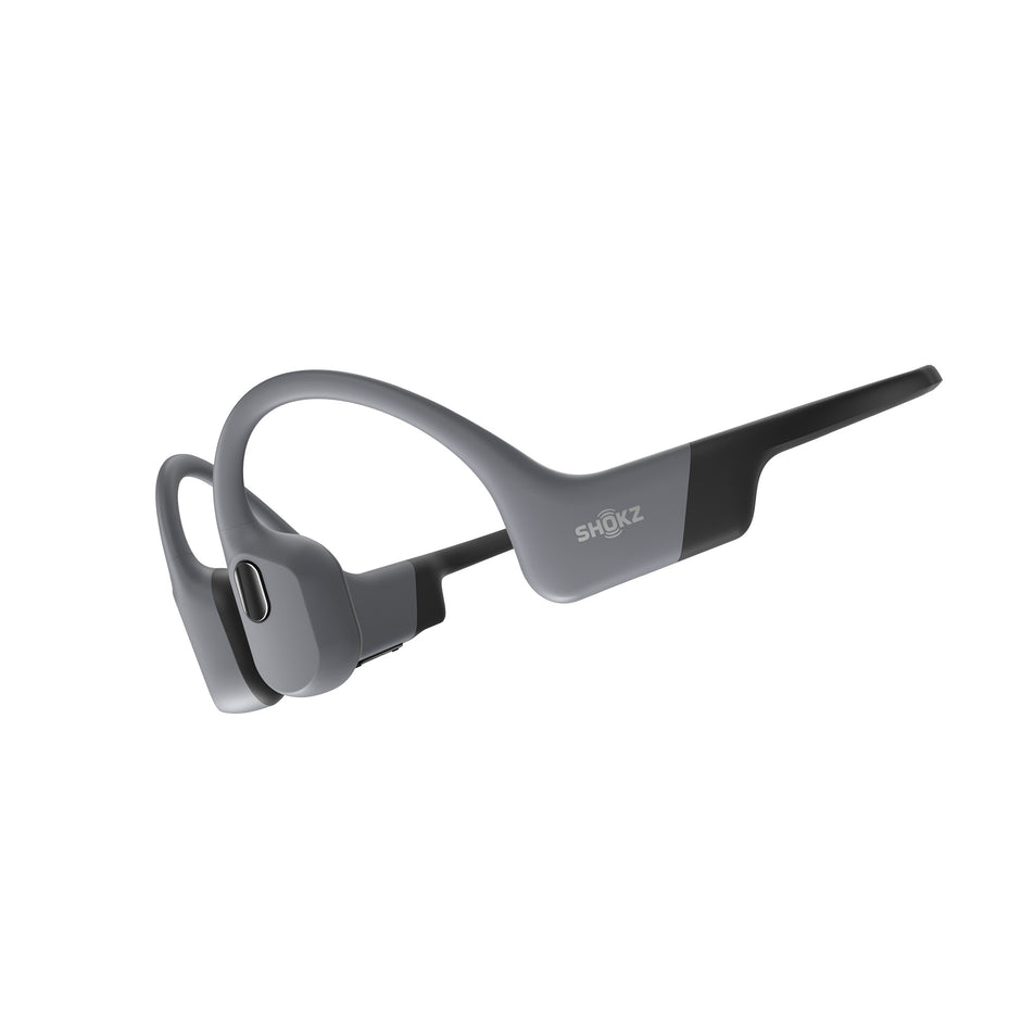 A pair of Shokz Unisex OpenSwim Pro Wireless Bone Conduction Headphones in the Grey colourway. (8493802913954)