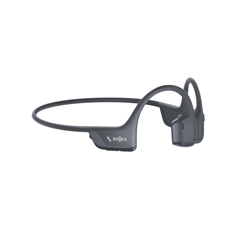 A pair of Shokz Unisex OpenRun Pro 2 Wireless Bone Conduction Headphones in the Black colourway. (8493808222370)
