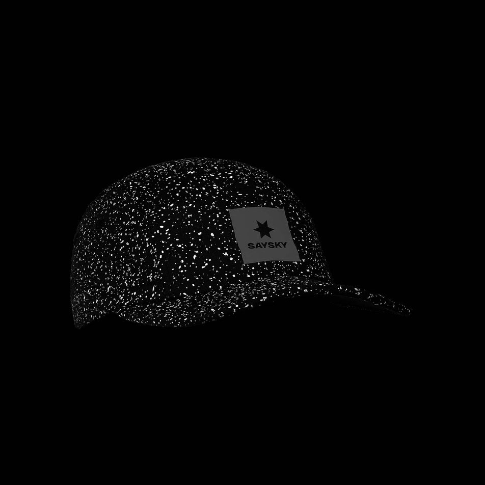 The reflective graphic on the SAYSKY Unisex Universe Combat Cap in the Black Universe colourway.