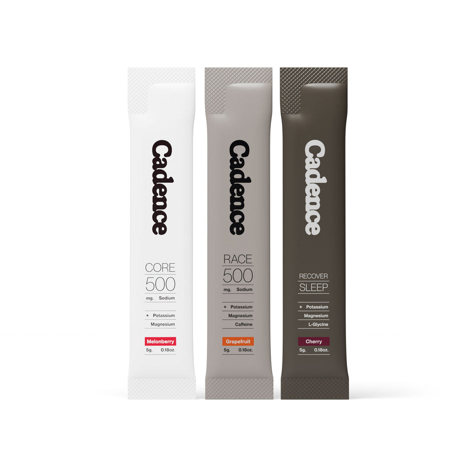 One of each type of sachet that comes in a Cadence Sachet Stack Variety Pack (8640912752802)