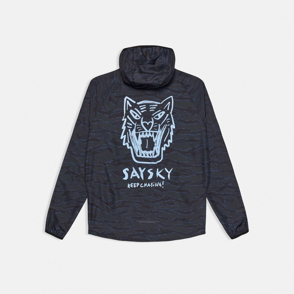 Back view of the SAYSKY Men's Tiger Pace Jacket in the Black Camo colourway.