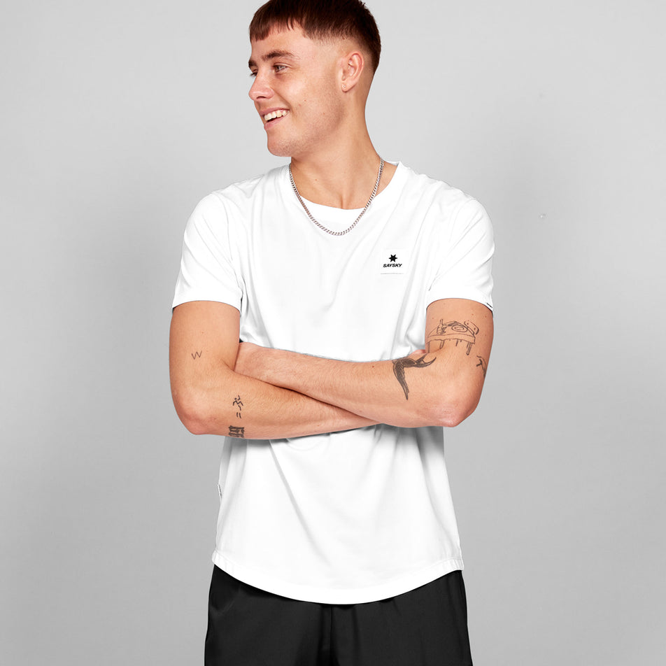 SAYSKY | Men's Clean Combat Pro T-Shirt - White-26