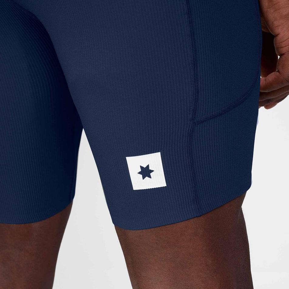 Close-up view of the SAYSKY star on the back of the SAYSKY Men's Combat+ Rib Short Tights 8