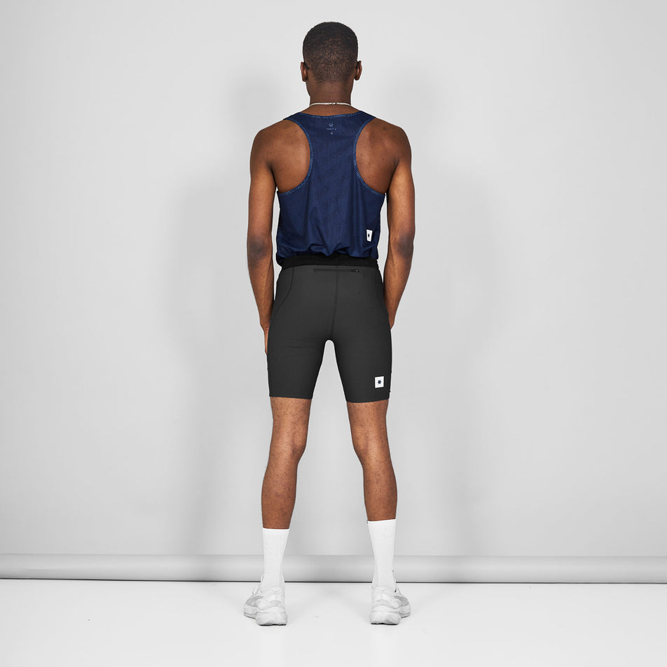 Back view of a model wearing the SAYSKY Men's Combat+ Rib Short Tights 8