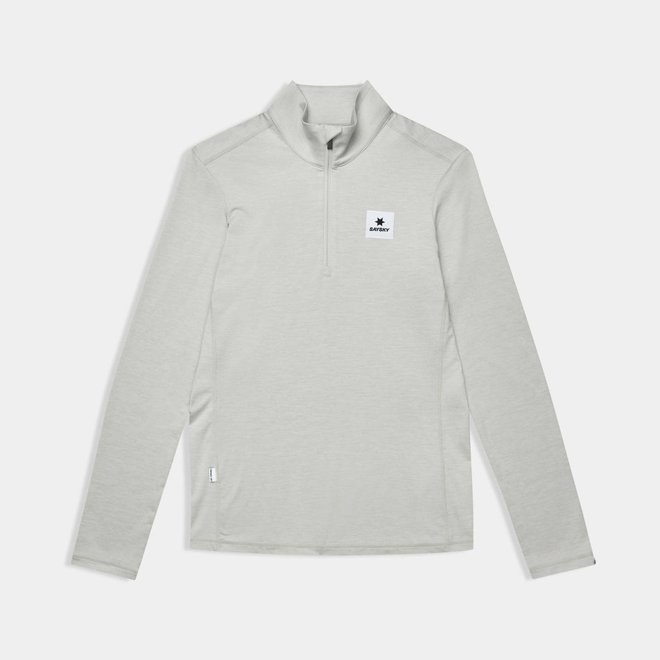 Front view of the SAYSKY Women's Pace 1/2 Zip Long Sleeve in the Grey colourway.