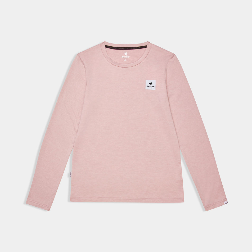 Front view of the SAYSKY Women's Clean Pace Long Sleeve in the Pink colourway.