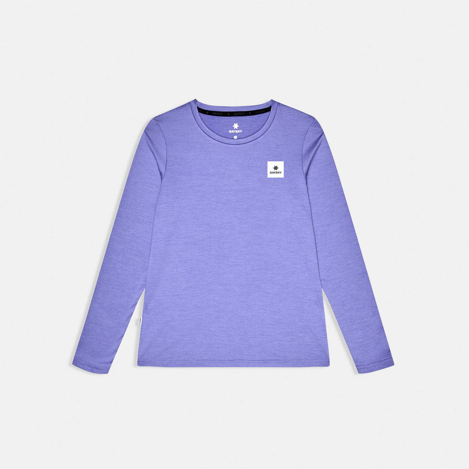 Front view of the SAYSKY Women's Clean Pace Long Sleeve in the Purple colourway.
