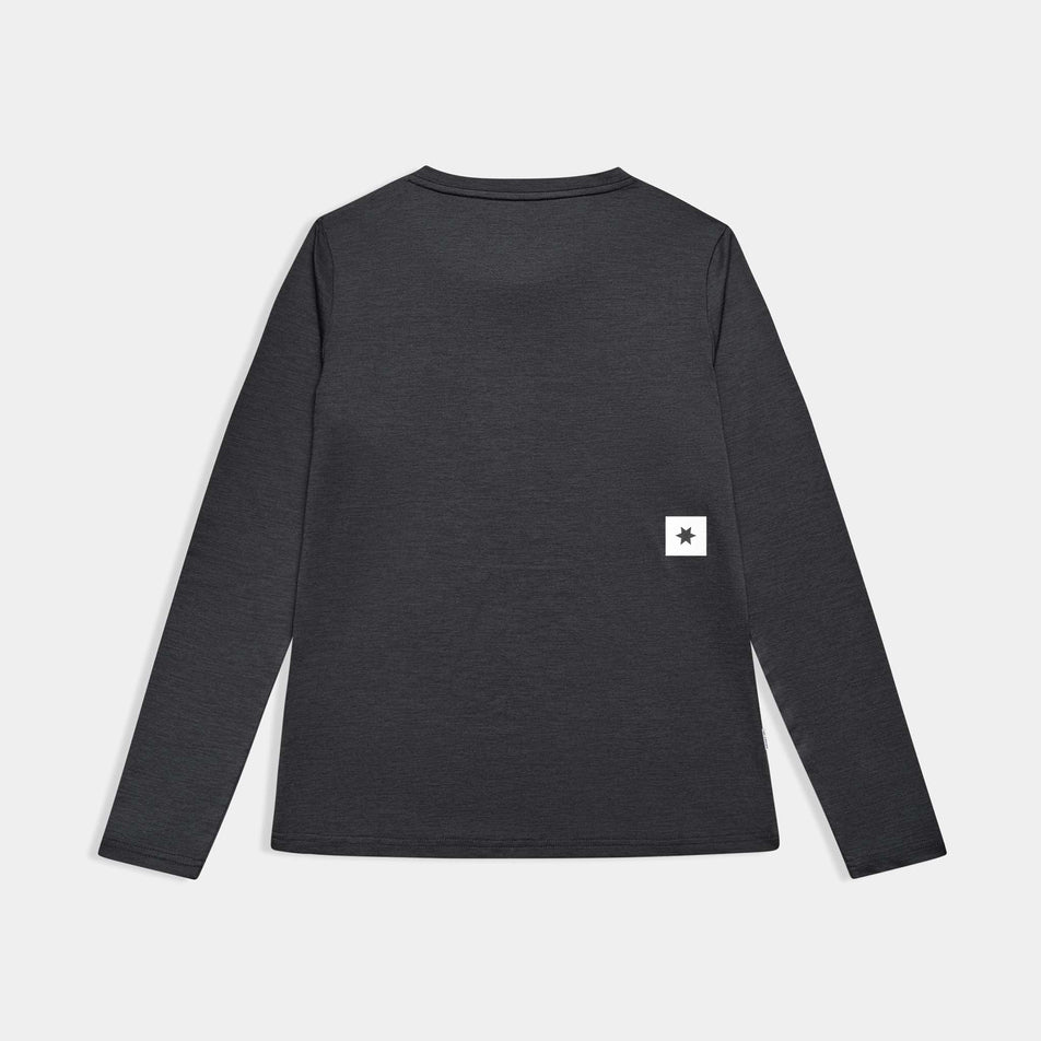 Back view of the SAYSKY Women's Clean Pace Long Sleeve in the Black colourway.
