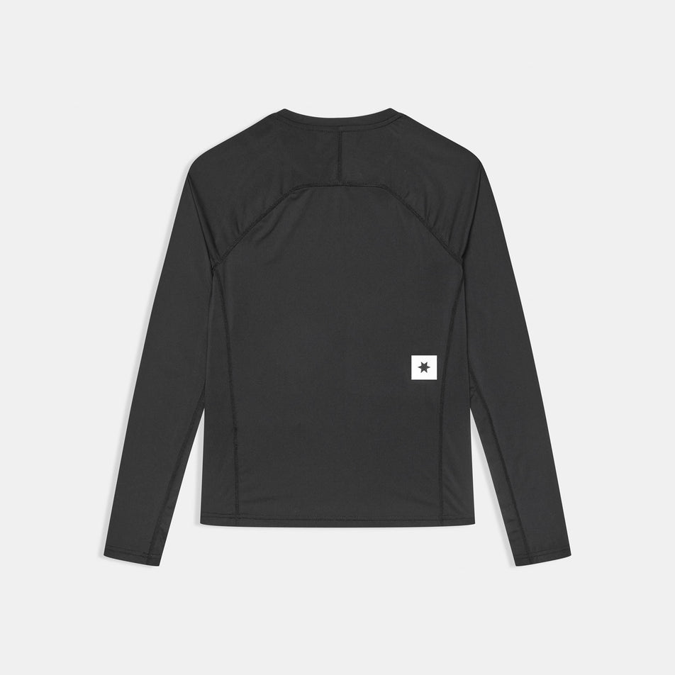 Back view of a model wearing the SAYSKY Women's Combat Tech Long Sleeve in the Black colourway.
