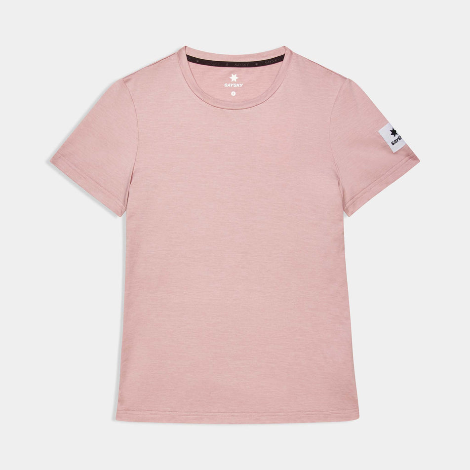 Front view of the SAYSKY Women's Clean Pace T-Shirt in the Pink colourway.