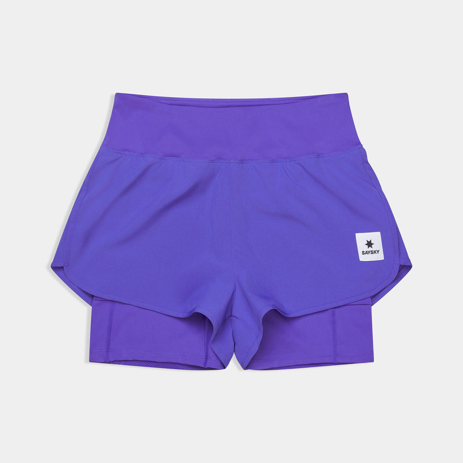 Front view of the SAYSKY Women's 2 In 1 Pace Shorts 3