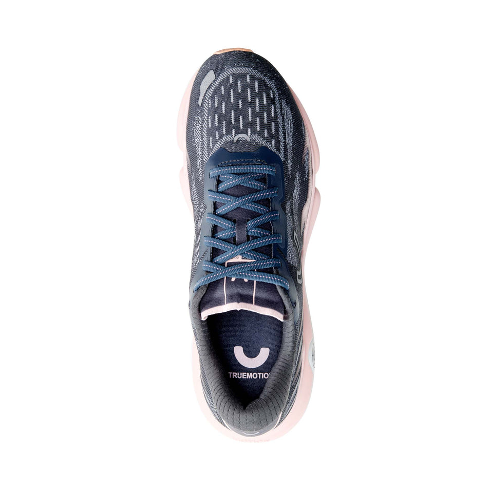 Upper of the right shoe from a pair of True Motion Women's U-Tech Vichara Running Shoes in the Alloy/Ebony/Lotus colourway (8194653552802)