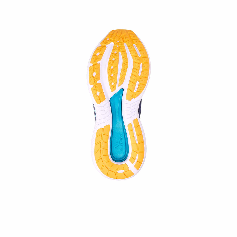 Outsole of the right shoe from a pair of True Motion Women's U-Tech Aion 3 Running Shoes in theCrown Blue/Bluebird/Blazing Orange colourway (8368973807778)