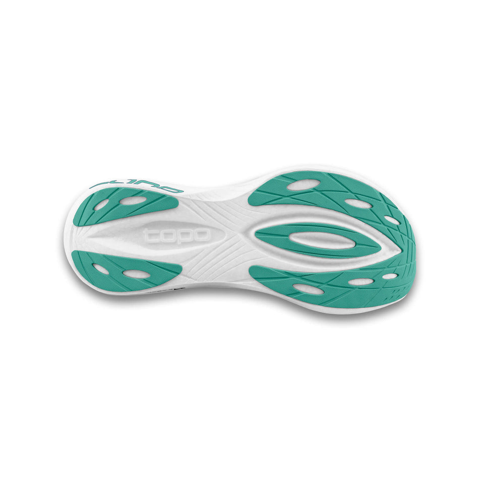 Outsole of the right shoe from a pair of Topo Athletic Women's Specter 2 Running Shoes in the Blue/Blue colourway. (8489132589218)