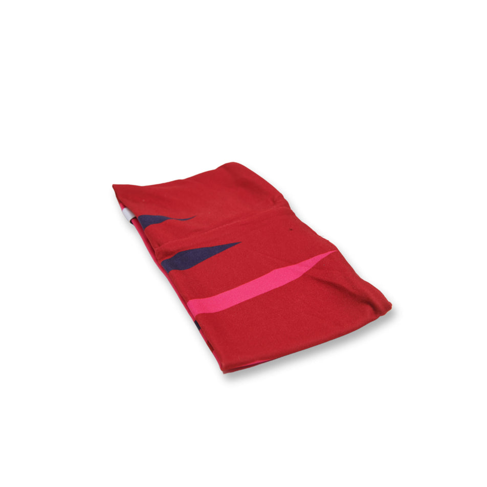 The back of a VAGA Unisex Club Headband in the Flame Red/Poster Pink/Navy Blue colourway (8385429143714)