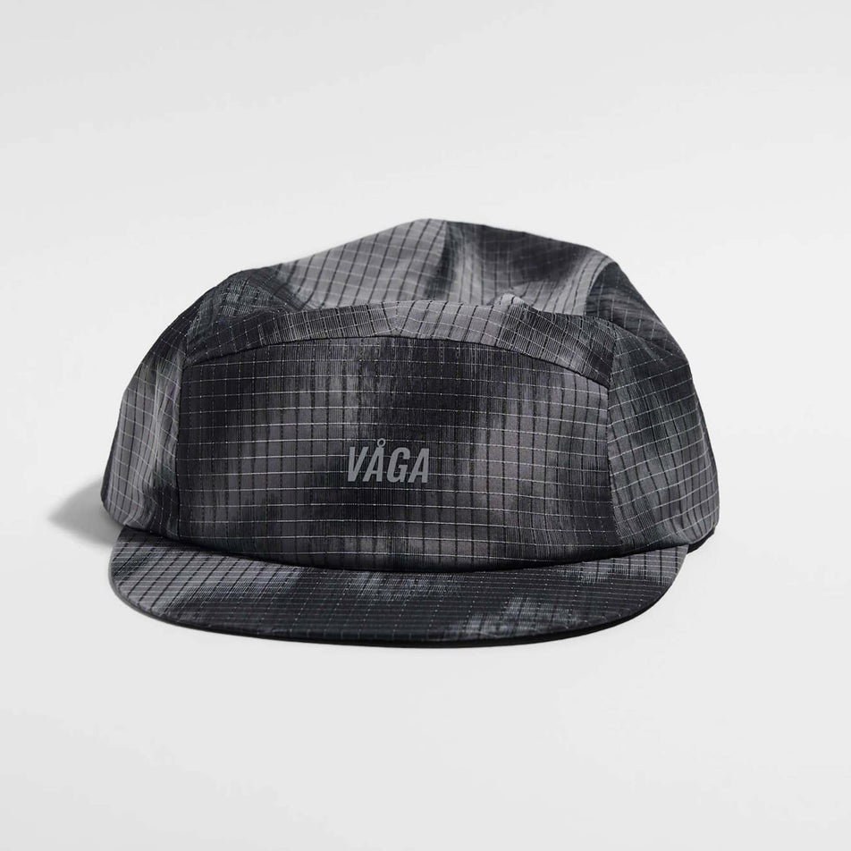 Front view of the VAGA Unisex Night Club Cap in the Black/Grey colourway.