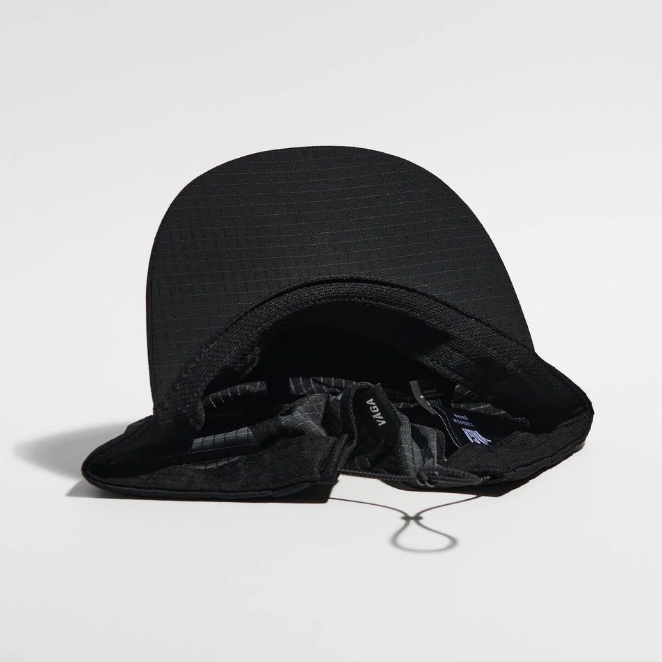 Underside view of the VAGA Unisex Night Club Cap in the Black colourway.