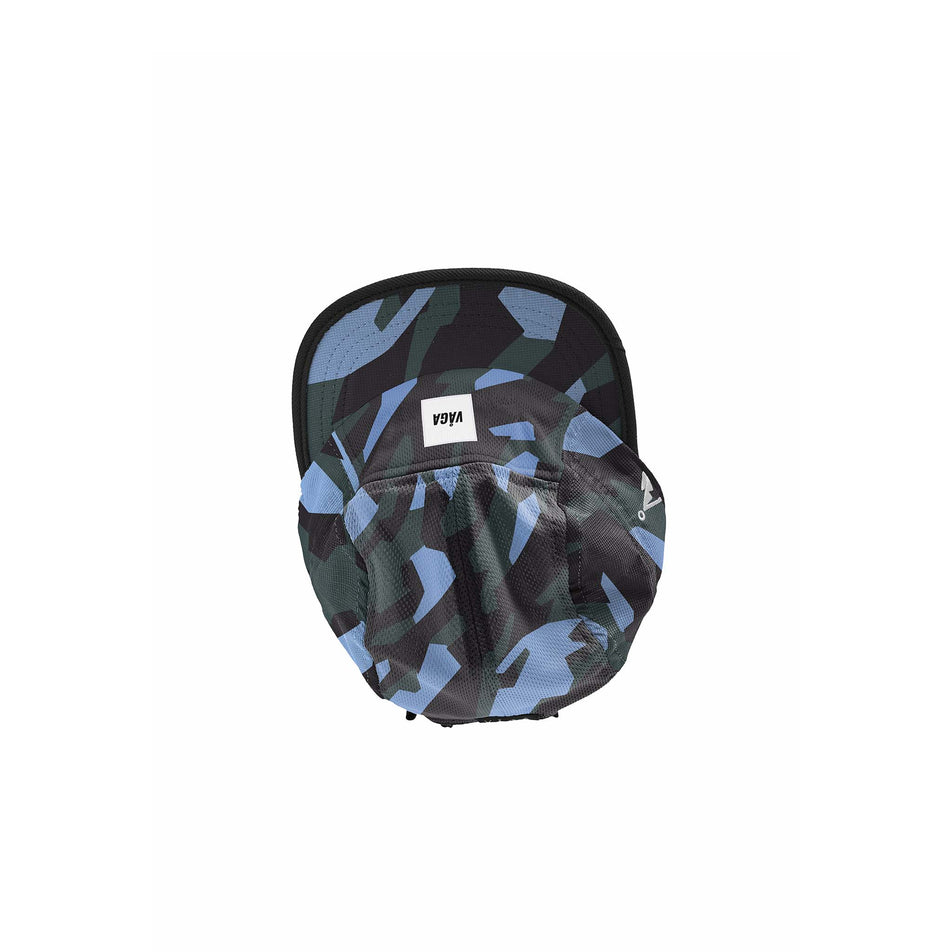 A VAGA Unisex Limited Edition Patterned Club Cap in the Black/Khaki Green/Postal Blue colourway (8385323696290)