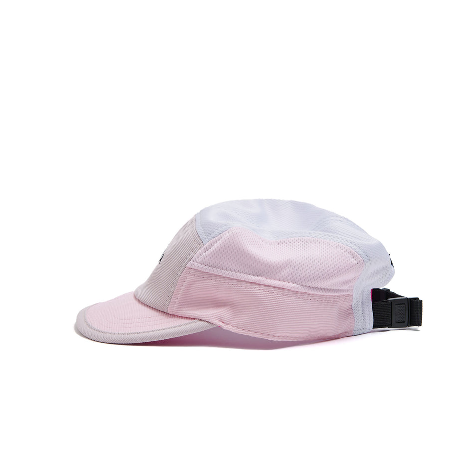 The left-side of a VÅGA Unisex Club Cap in the Light Pink/Lilac/Neon Pink colourway. (8594758729890)