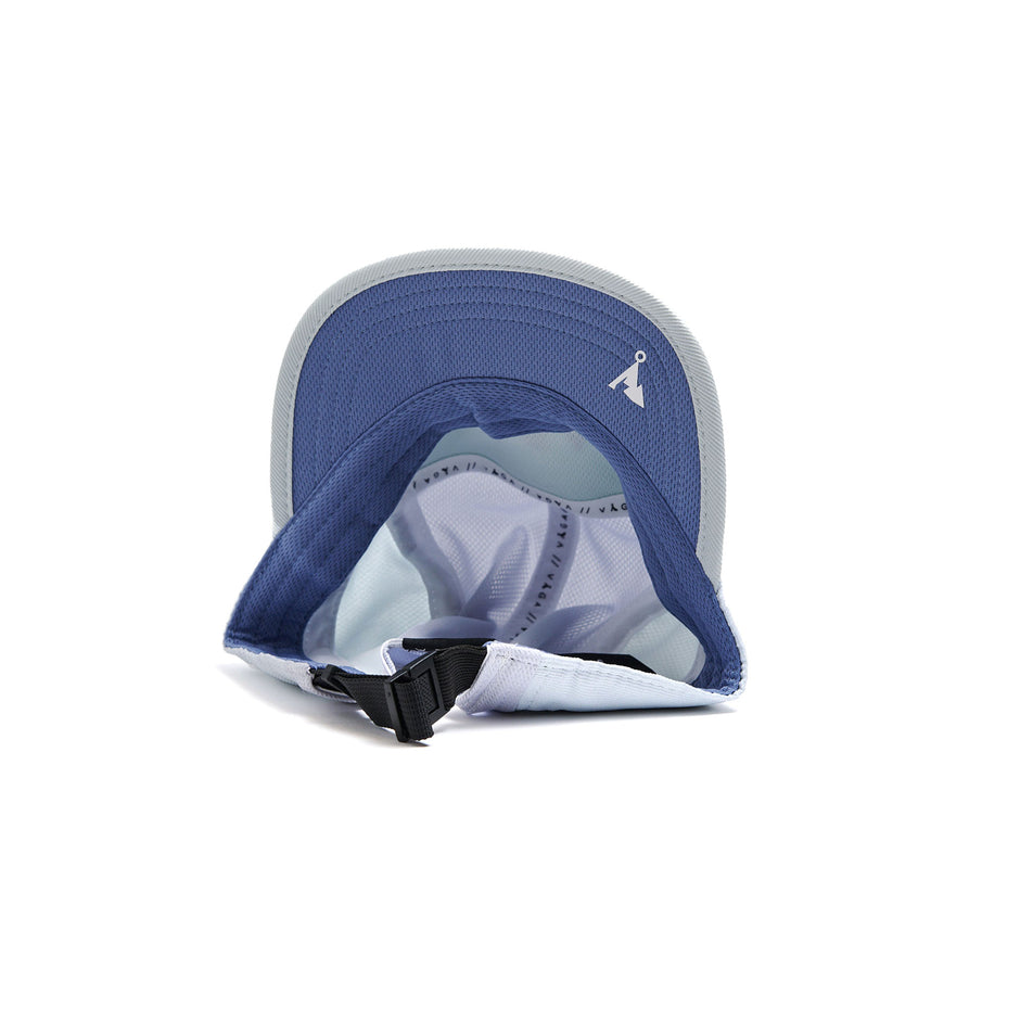 The underside of a VÅGA Unisex Club Cap in the Pastel Blue/Aqua/Mist Blue/Ink Blue colourway. (8594764595362)