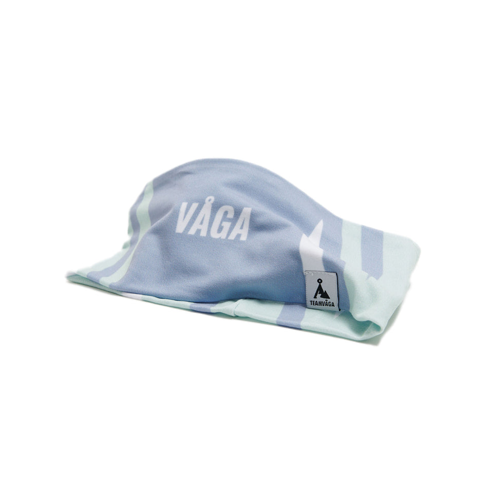A VÅGA Unisex Club Headband in the Aqua/Pastel Blue/White colourway (8596216971426)